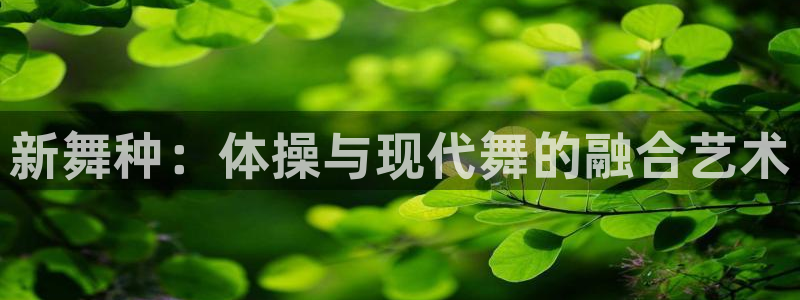 利记官网下载平台APP:新舞种:体操与现代舞的融合艺术